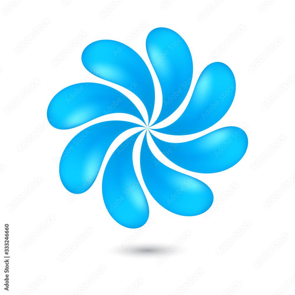 Abstract shape of blue water drops Abstract shape of blue water drops
