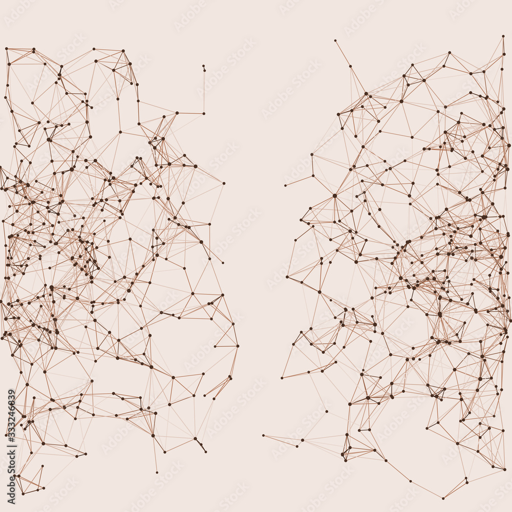 Procedural Network Mesh Art background illustration