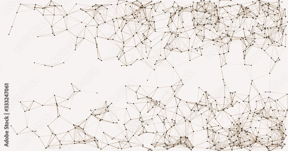 Obraz premium Procedural Network Mesh Art background illustration
