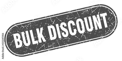 bulk discount sign. bulk discount grunge black stamp. Label