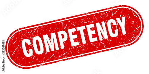 competency sign. competency grunge red stamp. Label