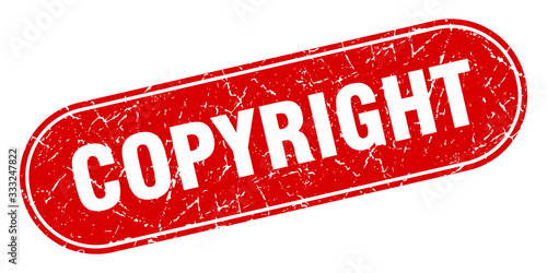copyright sign. copyright grunge red stamp. Label