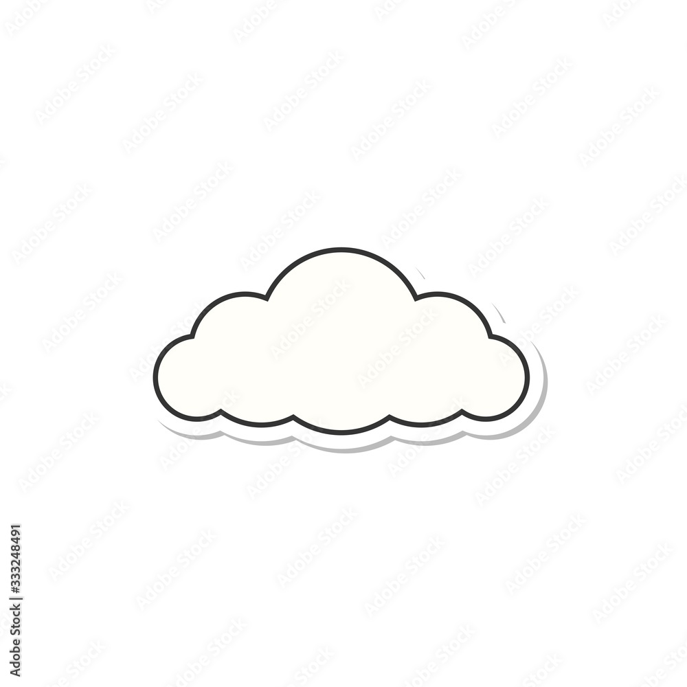 Clouds icon cartoon flat style isolated on white background. Cloud symbol design, logo, app. Design elements for the weather, cloud storage applications. Clouds icon cartoon flat style isolated on white background. Cloud symbol design, logo, app. Design elements for the weather, cloud storage applications.