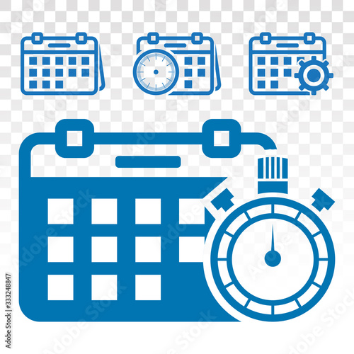 Calendars / appointment schedule flat icon icon for apps and websites on a transparent background.