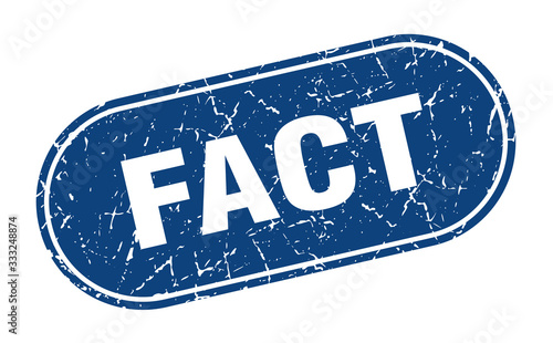 fact sign. fact grunge blue stamp. Label