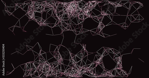 Procedural Network Mesh Art background illustration