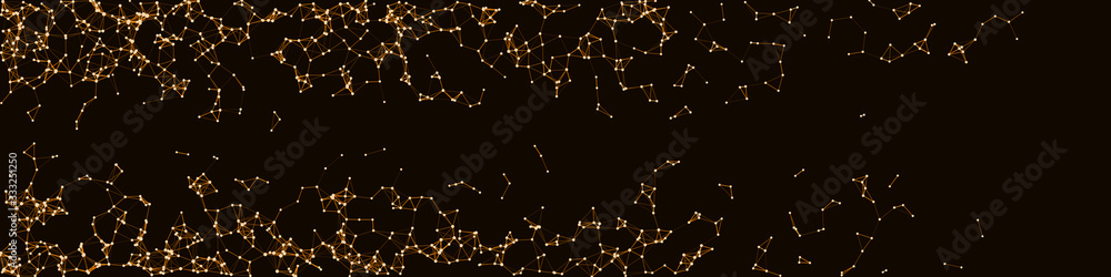 Fototapeta premium Procedural Network Mesh Art background illustration
