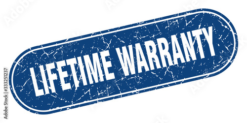 lifetime warranty sign. lifetime warranty grunge blue stamp. Label