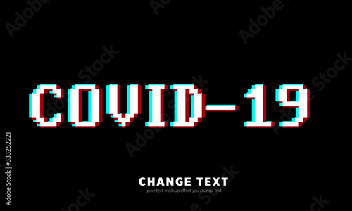 coronavirus COVID-19 text effect mockup typography banner