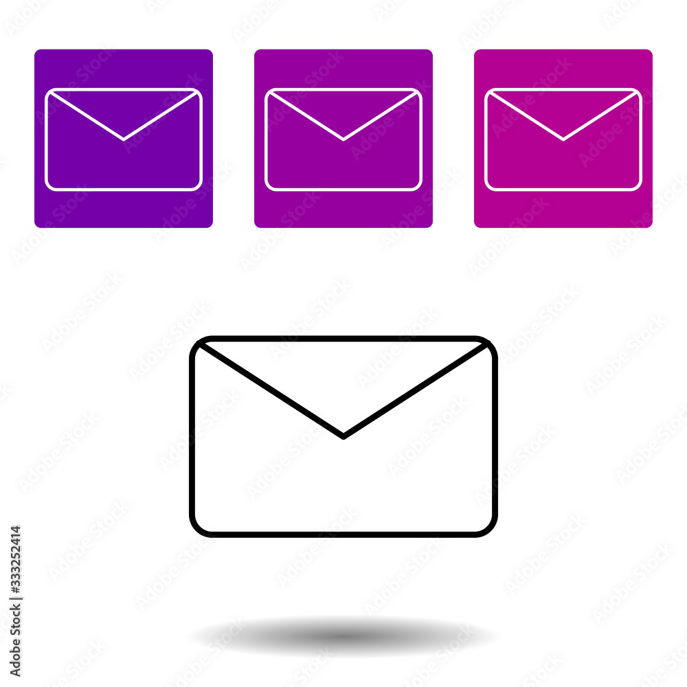 email iconemail icon. Simple line vector of Web purple color set for UI and UX, website or mobile application email iconemail icon. Simple line vector of Web purple color set for UI and UX, website or mobile application