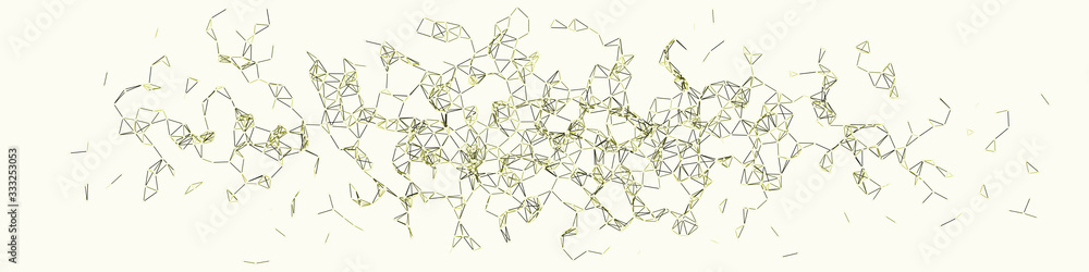 Fototapeta premium Procedural Network Mesh Art background illustration
