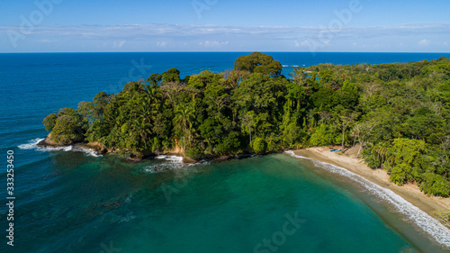 Aerial View from Punta Uva Beach in Costa Rica at the caribbean