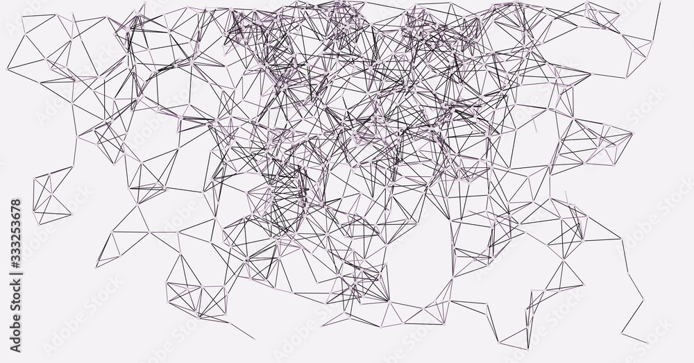 Fototapeta premium Procedural Network Mesh Art background illustration