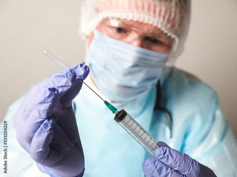 Doctor with a syringe Doctor with a syringe