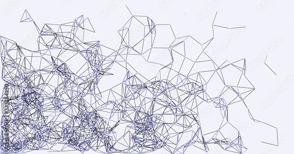 Obraz premium Procedural Network Mesh Art background illustration