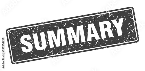 summary stamp. summary vintage gray label. Sign