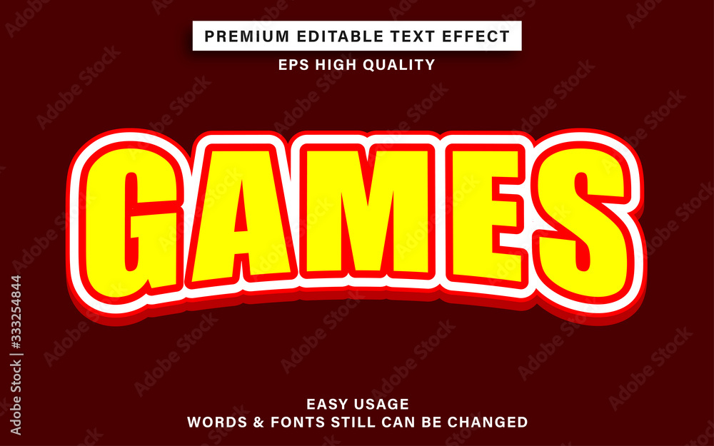 Games text effect Games text effect
