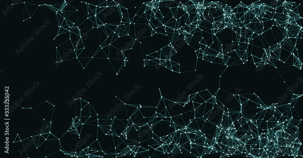 Obraz premium Procedural Network Mesh Art background illustration