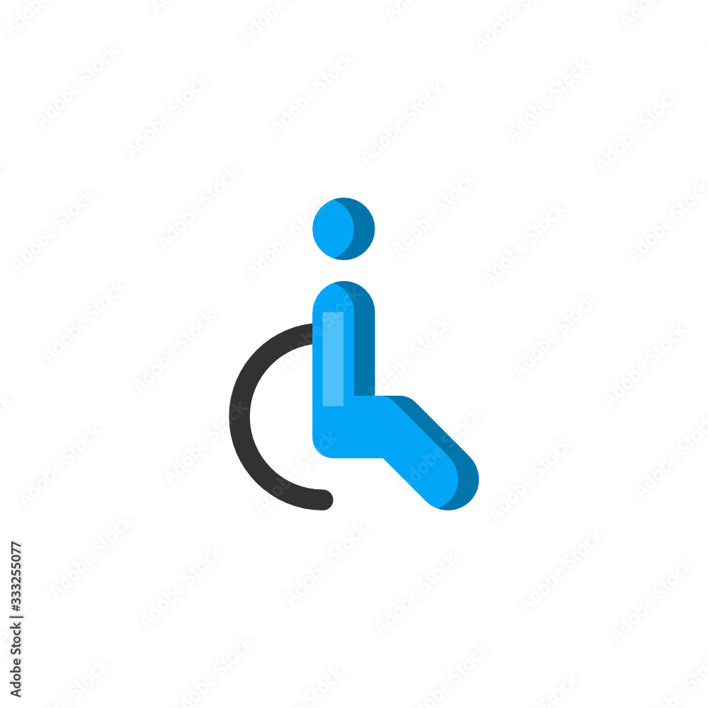 Disability Special Place Icon, Logo, Vector Disability Special Place Icon, Logo, Vector