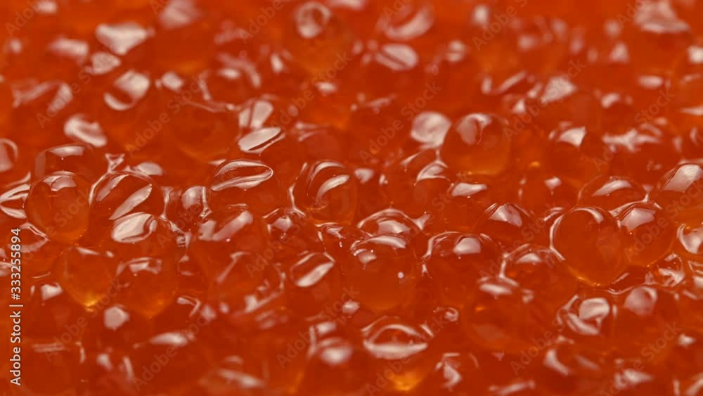 a lot of caviar red fish closeup spins a lot of caviar red fish closeup spins
