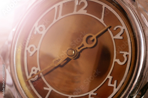 vintage wall-clock so close, brown color