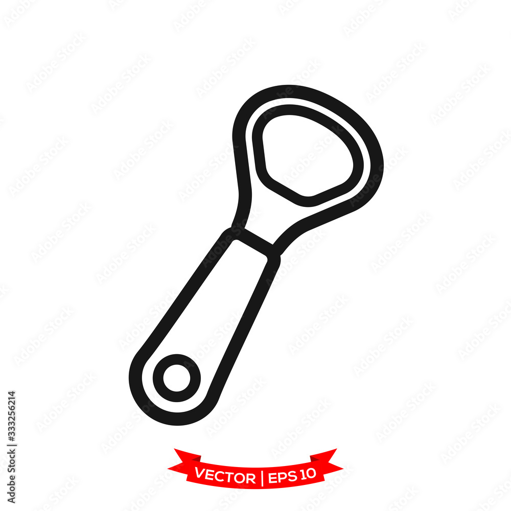 bottle opener icon in trendy flat design bottle opener icon in trendy flat design