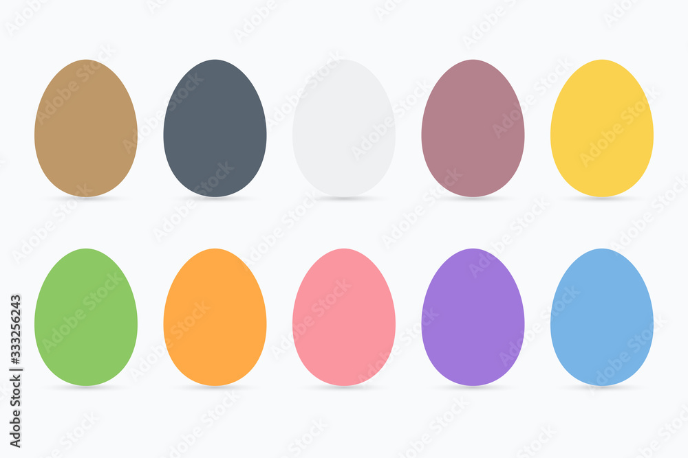 Colorful flat easter egg set Colorful flat easter egg set