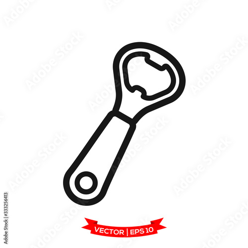 bottle opener icon in trendy flat design