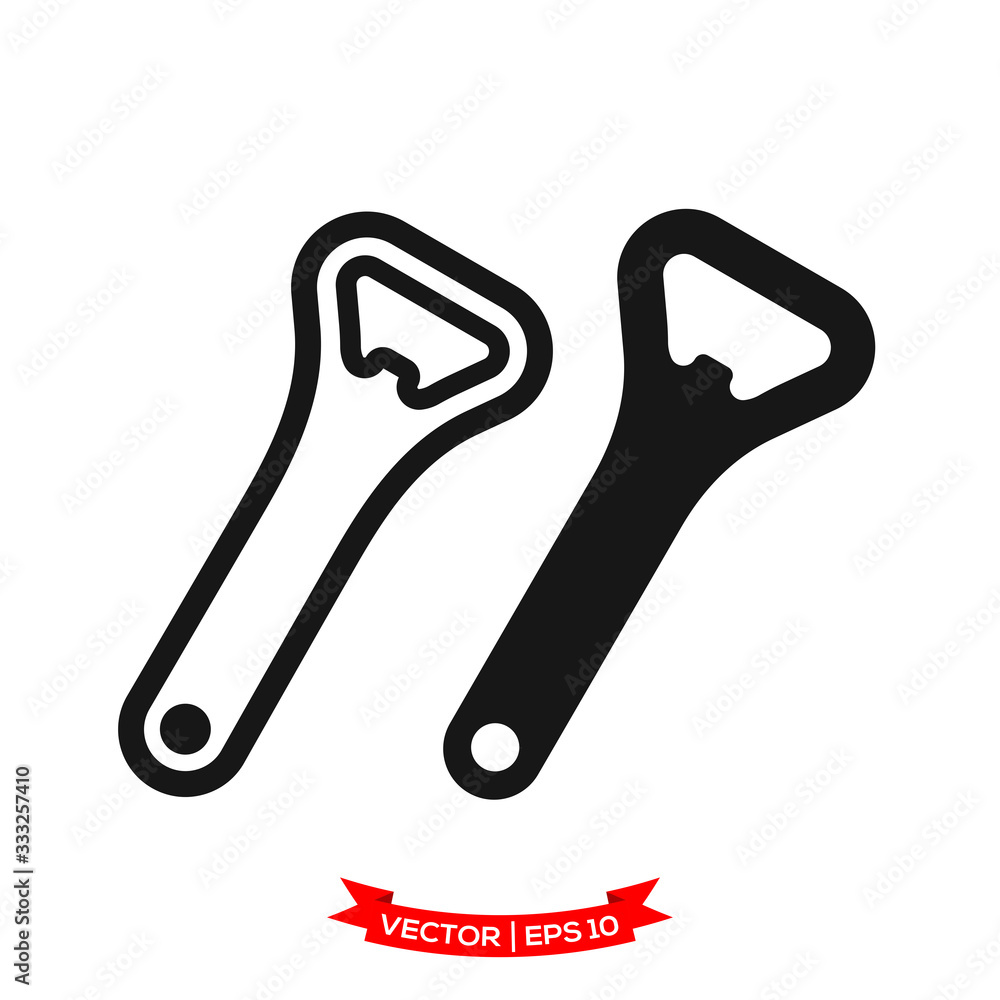bottle opener icon in trendy flat design bottle opener icon in trendy flat design
