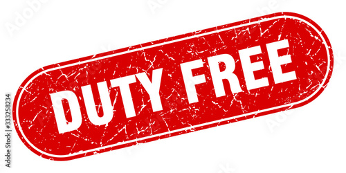 duty free sign. duty free grunge red stamp. Label