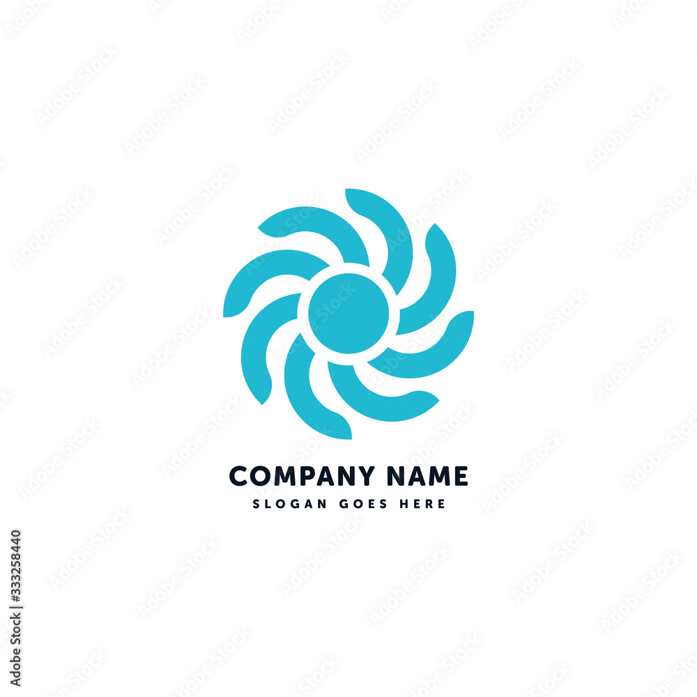 Wind Turbine Vector Logo. Creative abstract icon mark design template. Abstract logotype concept element sign shape. Wind Turbine Vector Logo. Creative abstract icon mark design template. Abstract logotype concept element sign shape.