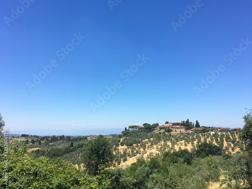 panoramic view of tuscany italy