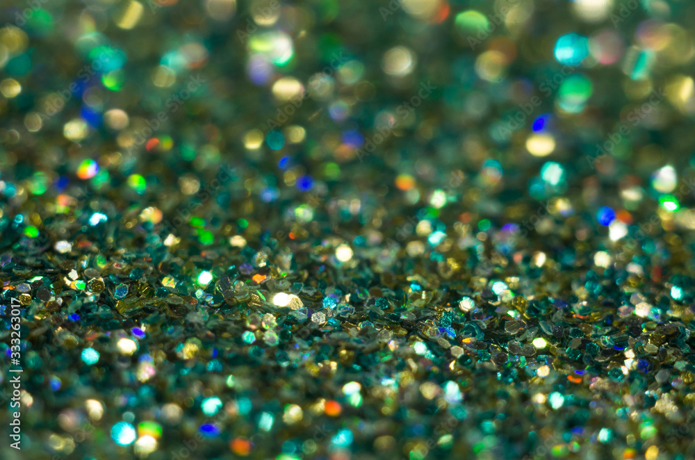 Glitter in a container (closeup, macro) Glitter in a container (closeup, macro)