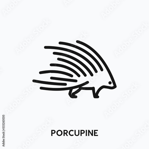 porcupine icon vector. porcupine sign symbol