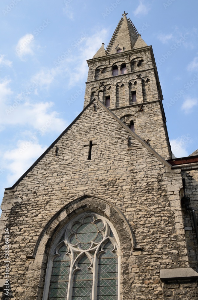 Tower of Saint James church in Ghent, Belgium