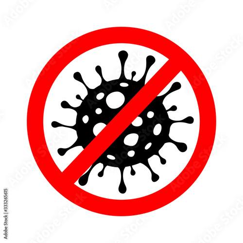 Stop coronavirus! Stilysed vector illustration.