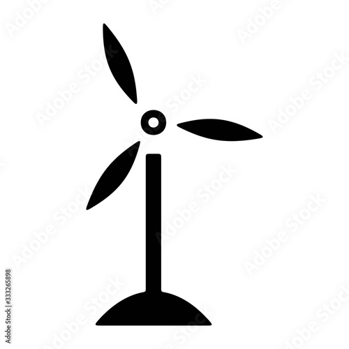 Windmill icon. Wind turbines symbol. Renewable energy sign. Ecology and global warming concept.