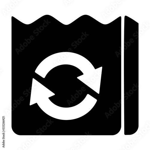 Recycling waste bag symbol. Trash can, recycle bin symbol icon. Ecology concept.