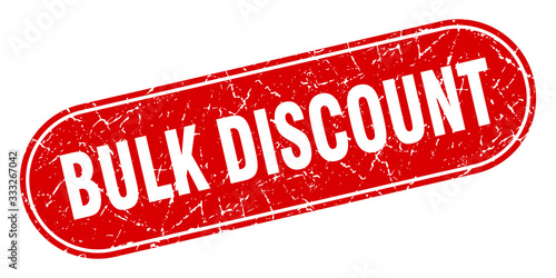bulk discount sign. bulk discount grunge red stamp. Label