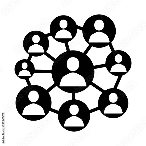 Social connections icon. Networking sign.