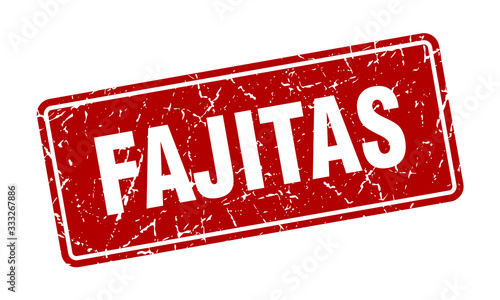 fajitas stamp. fajitas vintage red label. Sign