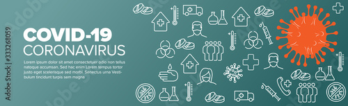 Banner / header template with coronavirus information