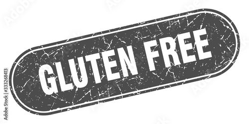 gluten free sign. gluten free grunge black stamp. Label
