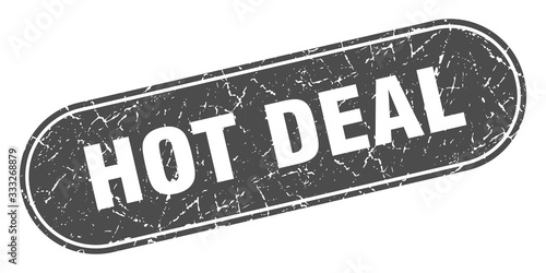 hot deal sign. hot deal grunge black stamp. Label