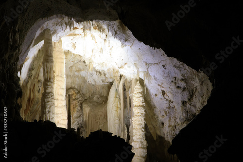 Fototapeta Naklejka Na Ścianę i Meble -  Genga (AN), Italy - January 1, 2019: Frasassi caves inside,  Genga, Ancona, Marche, Italy