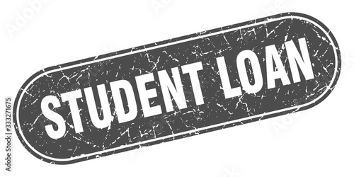 student loan sign. student loan grunge black stamp. Label