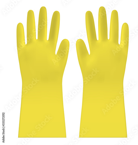 Disposable vector plastic or nitrile gloves