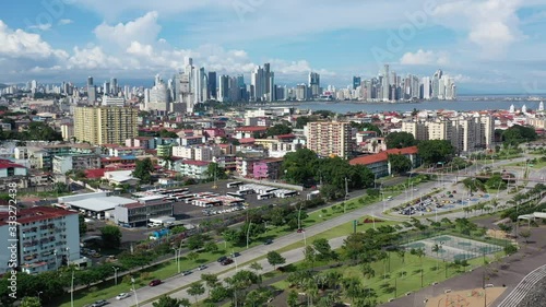 aerial view of the city panama