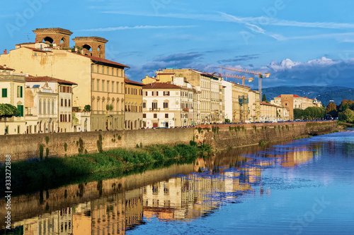 Embankment of the Arno River in Florence photo