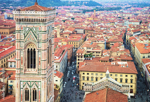 Street view on Santa Maria del Fiore in Florence